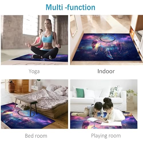 Tapis de porte extérieur 90x150cm imperméable lavable style attrape-rêves - 6