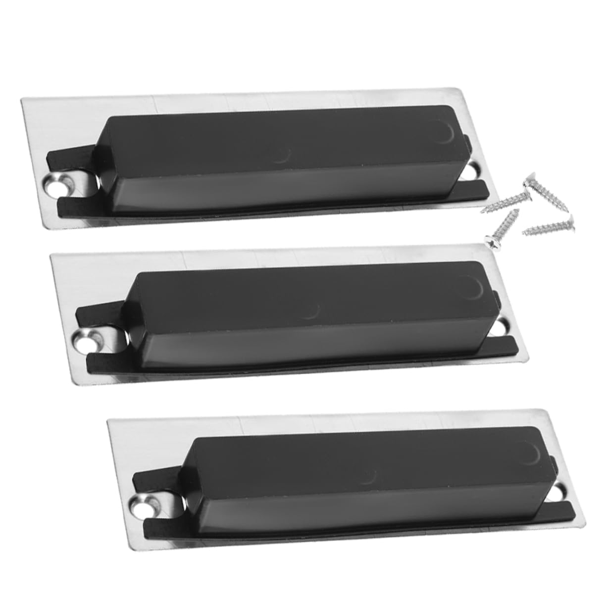 Tofficu 5 ensembles Accessoires De Verrouillage À Billes Plaques De Porte Couvercle De Trou De Porte Plaque De Loquet De Porte Plaque De Gâche De Porte Plaque De Renfort De 3 pièces * 5