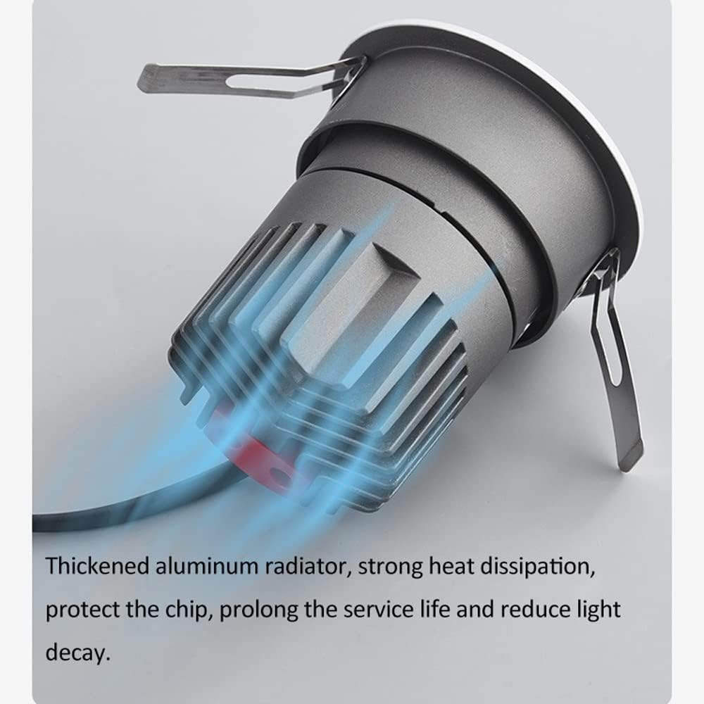 3inch Recessed Ceiling Light 7W/12W Anti-Glare Led Spotlight for Living Room Kitchen,Adjusted by 30°Downlight 3000k Warm Light Closet Light Fixtures