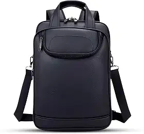 Mochila Couro Reforçada Executiva Grande Mochila para Notebook Trabalho Viagem Escola com Cabo de Aço Impermeável