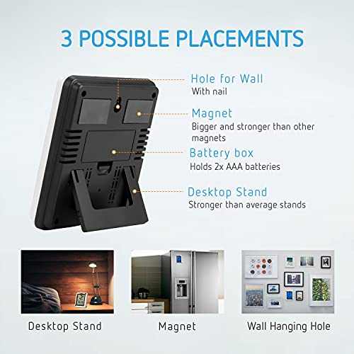 VIVOSUN Digital Hygrometer Indoor Outdoor Thermometer Humidity Monitor with Touchscreen LCD