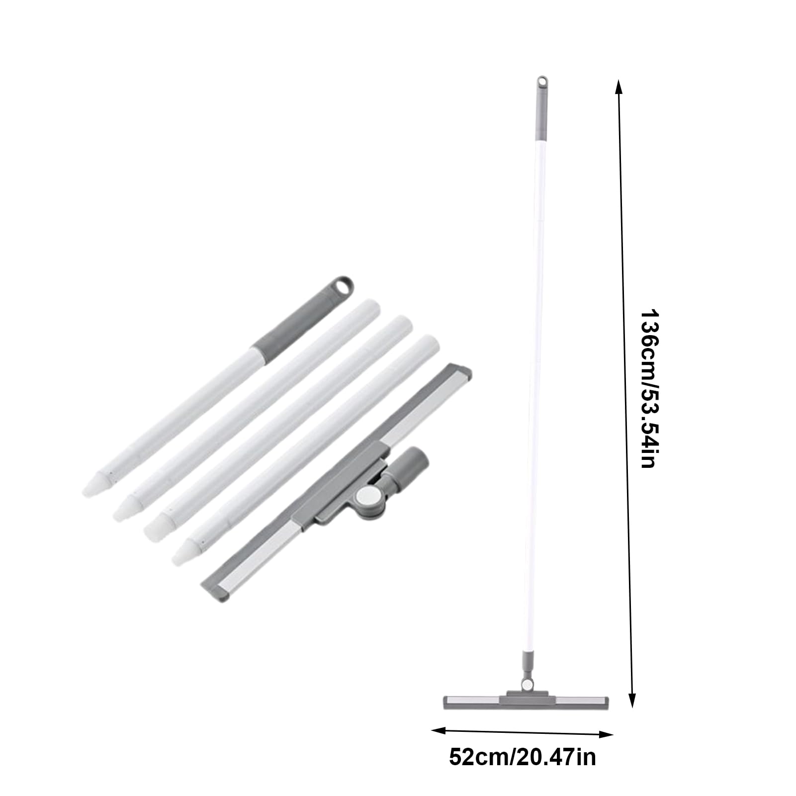 Silicone Broom for Floors Cleaning, Extendable Floor Mop & Pet Hair Remover, Multifunctional Window Cleaner, Perfect for Home, Bathroom, Kitchen Cleaning, 450g-500g