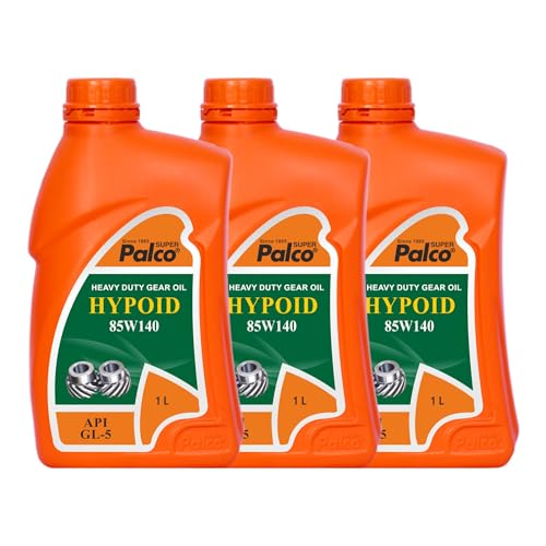 Image of PALCO Hypoid 85W140 Heavy Duty Gear Oil 1 Litre (Pack of 3), API GL-5 Gear Oil for Car and Commercial Vehicles, Manual Gearbox & Axles, High Load Protection & Smooth Shifting