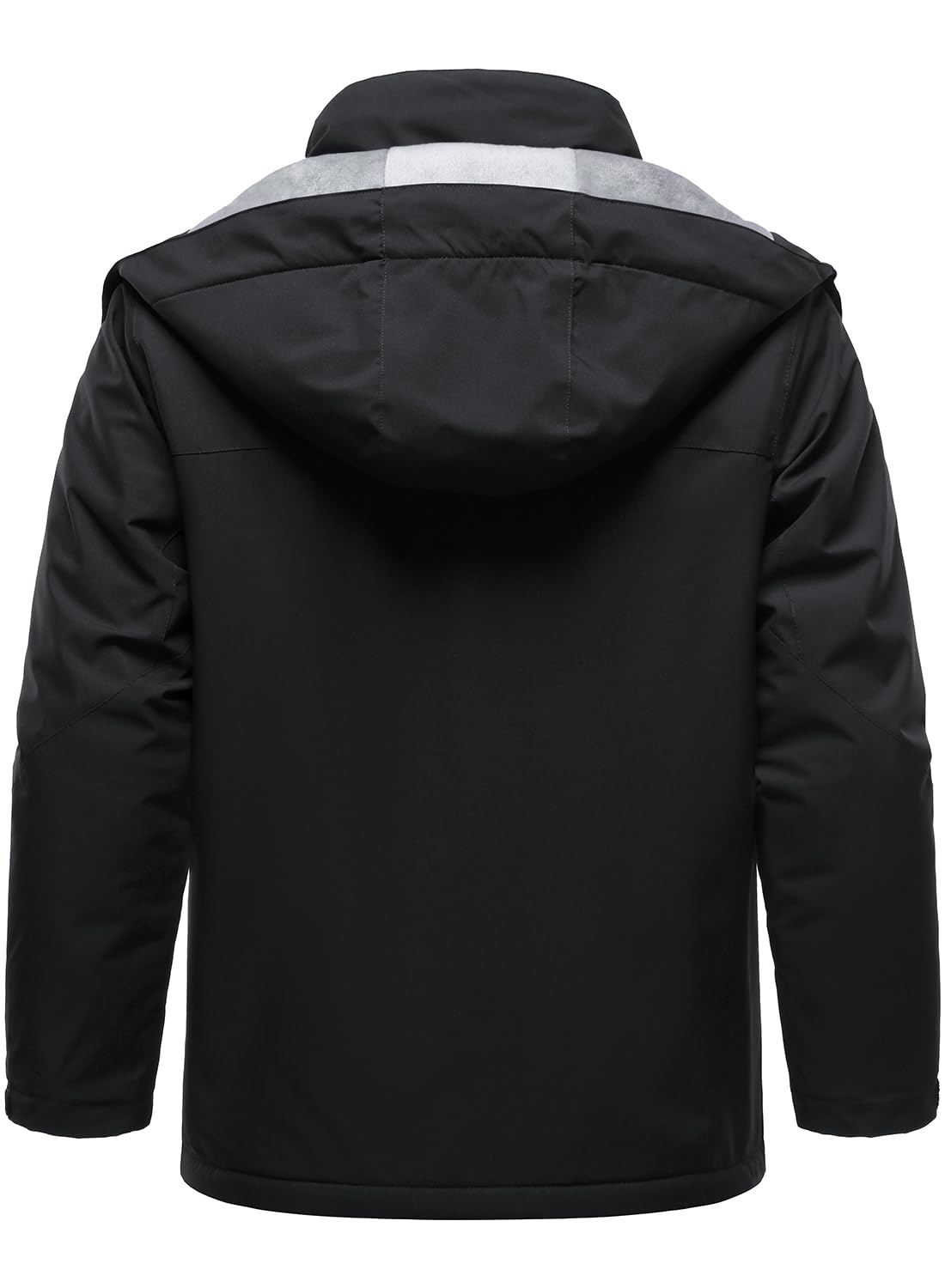 HOOD CREW Herren Winterjacken Warme Fleecegefütterte Mäntel Winddichte Wasserabweisende Skijacke Outdoor Softshelljacke mit Kapuze
