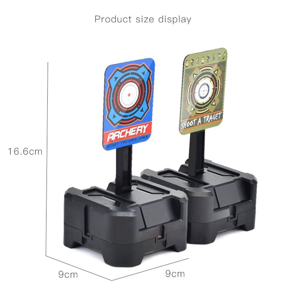 Kit Set di Bersagli con Reset Automatico per Allenamenti Interni Ed Esterni, Colore Nero, Resistente