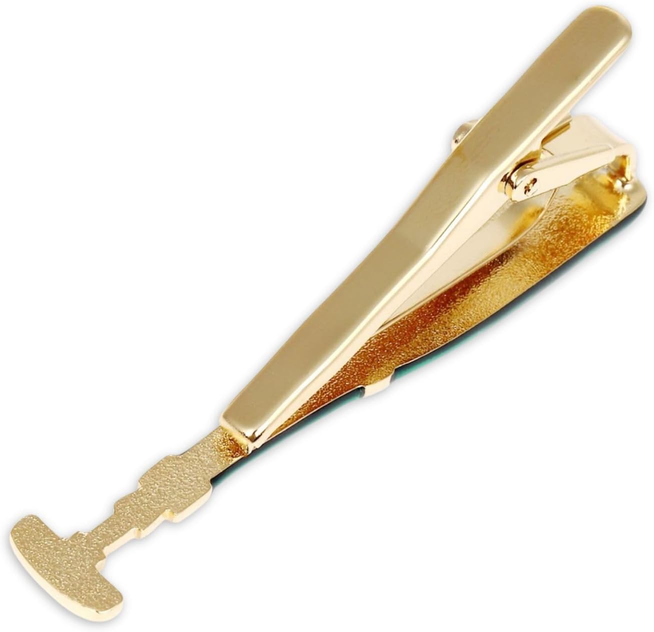 Wine Bottle & Corkscrew Tie Clip Tie Bar (Gold)
