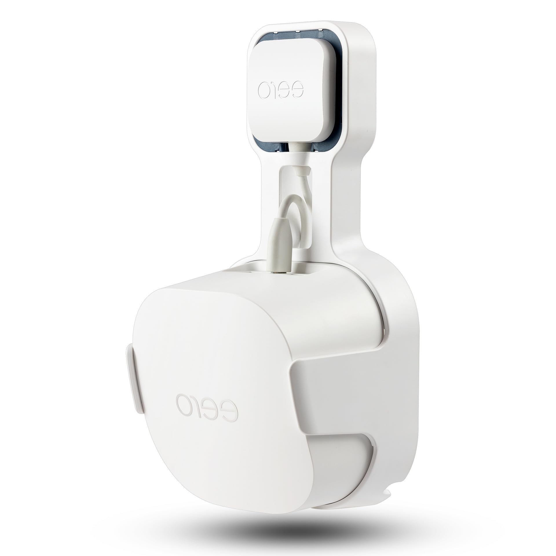 Uchwyt ścienny do domowego systemu Wi-Fi eero Pro 6+ - prosty i wytrzymały stojak do montażu ściennego do systemu Wi-Fi 6 eero Pro 6+, bez bałaganu (biały, 3-pak