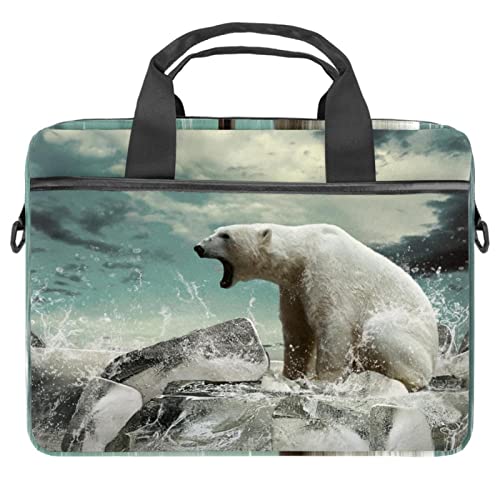 Sacoche ordinateur 13 pouces pour trajets urbains motif loups violet
