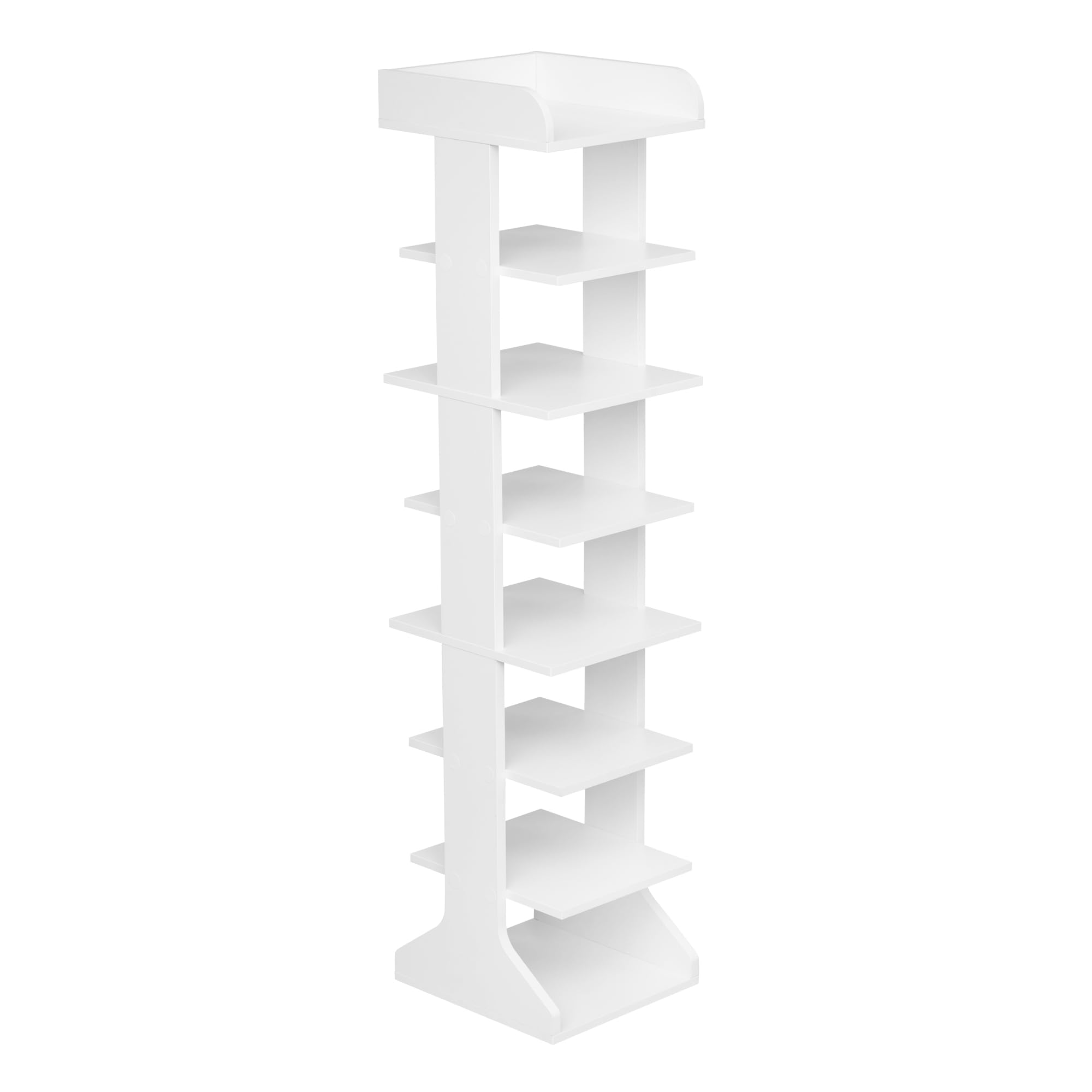 WOLTU Zapatero Estrecho y Alto, Estantería Vertical para Zapatos, Mueble Zapatero de 8 Niveles, para Pasillo, Salon, Entrada y Rincón, 27,5x30x121 cm, Blanco