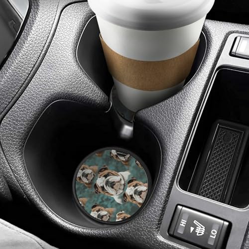 Portavasos para Carro 2PCS Bulldog Inglés Antideslizante miniatura 6
