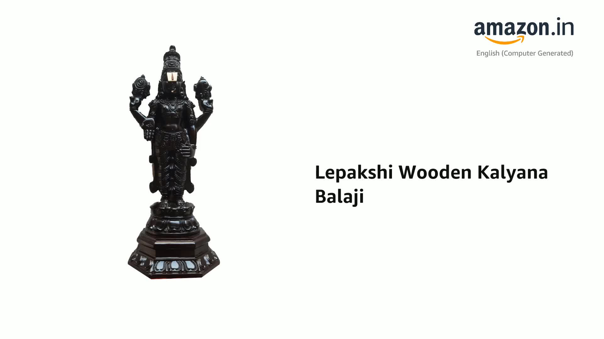 Buy Lepakshi Wooden Kalyana Balaji (18inch) Multicolour Online at