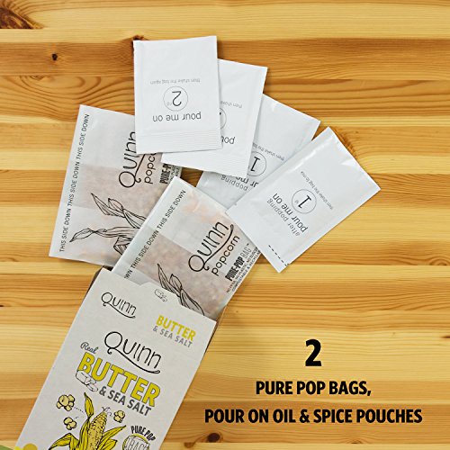 Quinn Snacks Microwave Popcorn Variety Pack (Butter & Sea Salt, White Cheddar, And Parmesan & Rosemary) {3 Pack} #TOP4