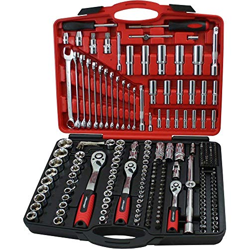 neilsen CT3748 219 Stuk 1/4", 3/8" & 1/2" Drive Socket Set, Zilver