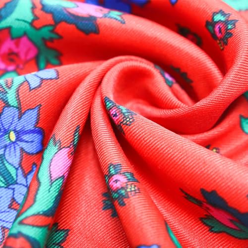 Women's fashion printed headscarf Russian square dust-proof sun protection shawl multi-functional scarf4