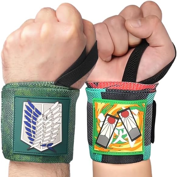 Anime Wrist Wraps 2 Pairs Bundle – 24″ Lifting Straps for Men and Women – Gym Accessories Support Anime Wrist Wraps 2 Pairs Bundle – 24″ Lifting Straps for Men and Women – Gym Accessories Support