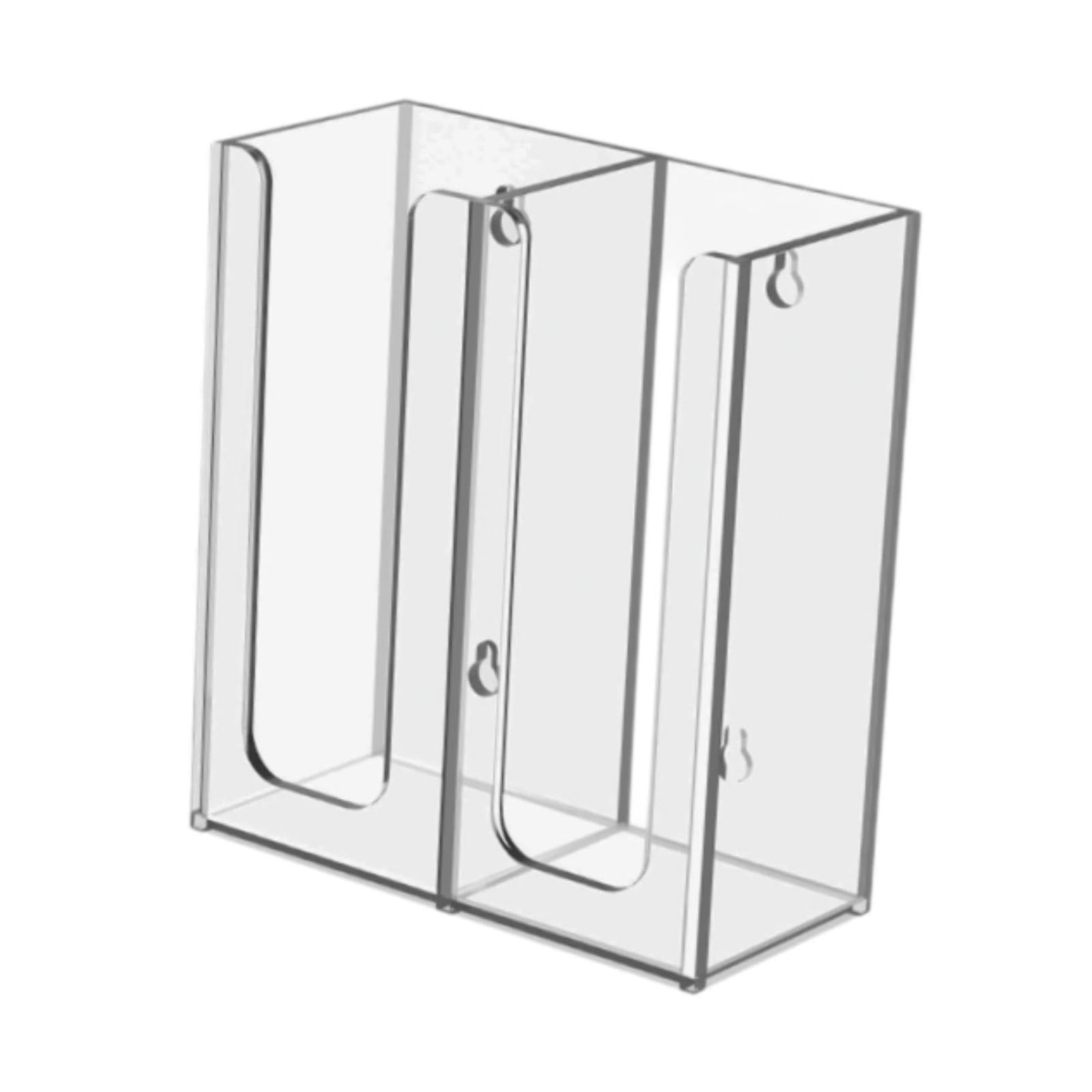 Porta Vasos de Papel Organizador de Cápsulas de Café Dispensador de Vasos Desechables Exhibidor de Vasos Material Acrílico Adecuado para Cocina, 2 Rejillas