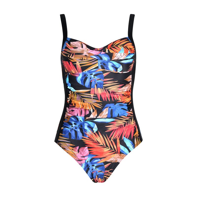 WIN.MAX Costume Intero Donna, Costume Intero con Controllo della Pancia, Costume da Bagno Taglie Forti per Donna Monokini Push-up Vintage, per Coppe da C a DD