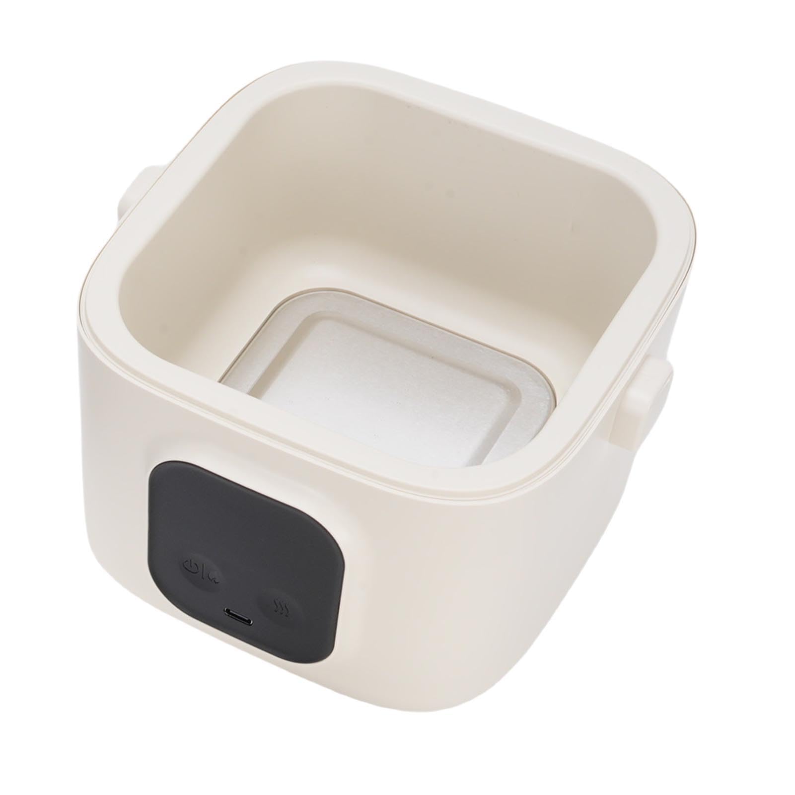 Portapranzo Elettrico Senza Fili, Scaldavivande Autoriscaldante Ricaricabile da 30 W con Contenitore da 800 Ml per Ufficio Viaggi