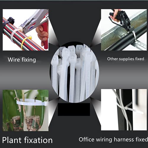 100Pcs Cable Zip Ties Heavy Duty, 15-Inch Plastic Ties, Adjustable Super Strong Plastic Ties, Tensile Strength Of 50 Pounds, Suitable For Indoor And Outdoor Use (White) #TOP3