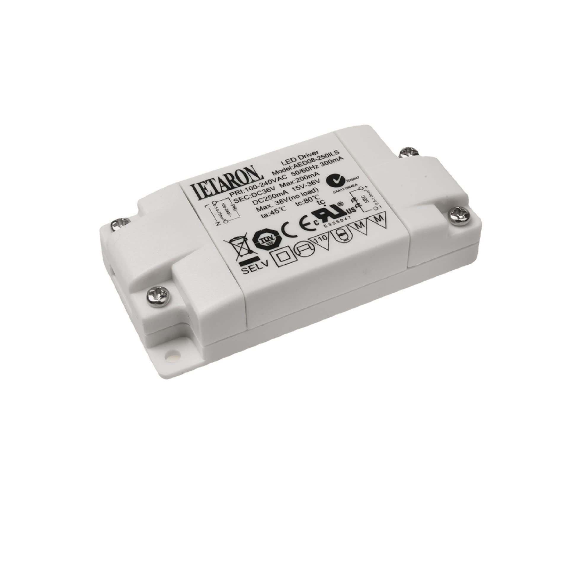 Alimentation LED 8W 24V AED008-350ILS haute précision pour bande lumineuse