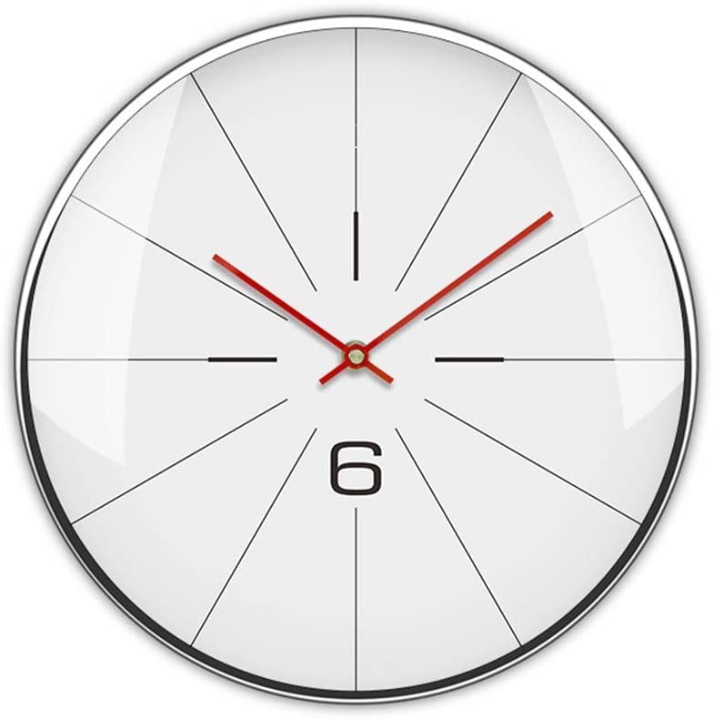 Horloge murale blanche haut de gamme, miroir en verre de cristal et quartz