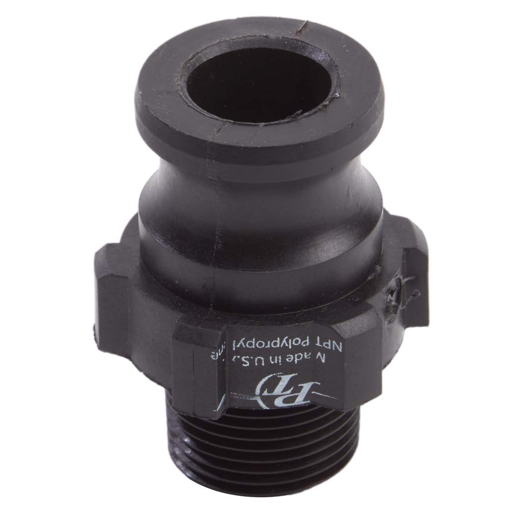 Made in the USA 3/4 x 3/4 PVC Camlock Fittings - Plastic Hose Coupler - Poly Type F Male Cam Lock Hose Adapter - Male Threaded NPT Cam & Groove