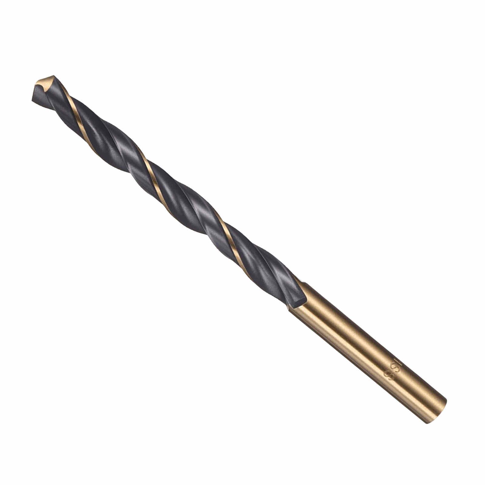 CoCud Drill Bit, 6.5mm Cutting Diameter, 4341 HSS Jobber Bits Gold and Black 118° Cutting Angle - (Applications: for Drilling Plastic Wood Soft Metal), 1-Pieces