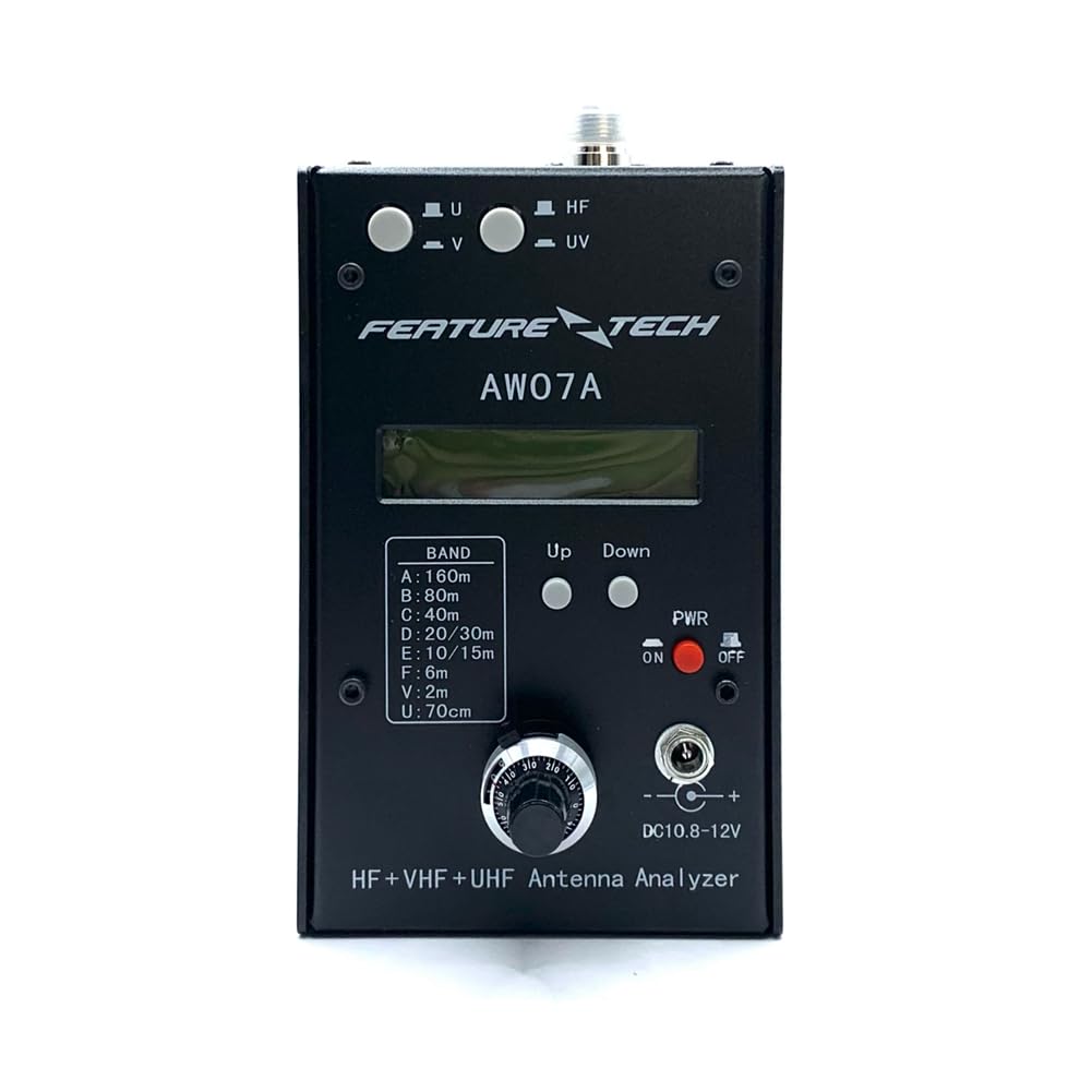 1.5-490MHZ Analizador de antena Analizadores de espectro UV HF/VHF/UHF AW07A Multibanda SWR Antena Medidor Tester 160M