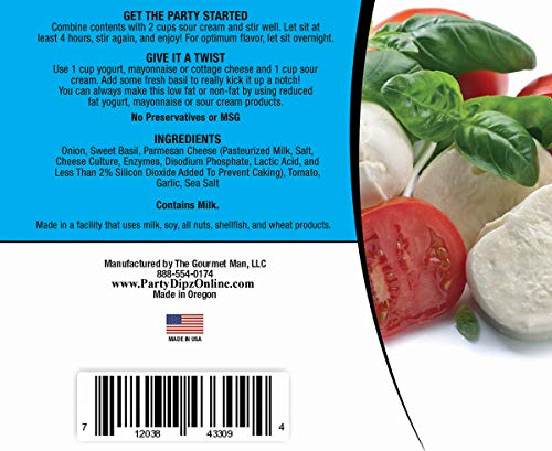 image for NEW ITEM: 3-Pak PartyDipz Basil Pesto Gourmet Dip Mix Packets Dips For