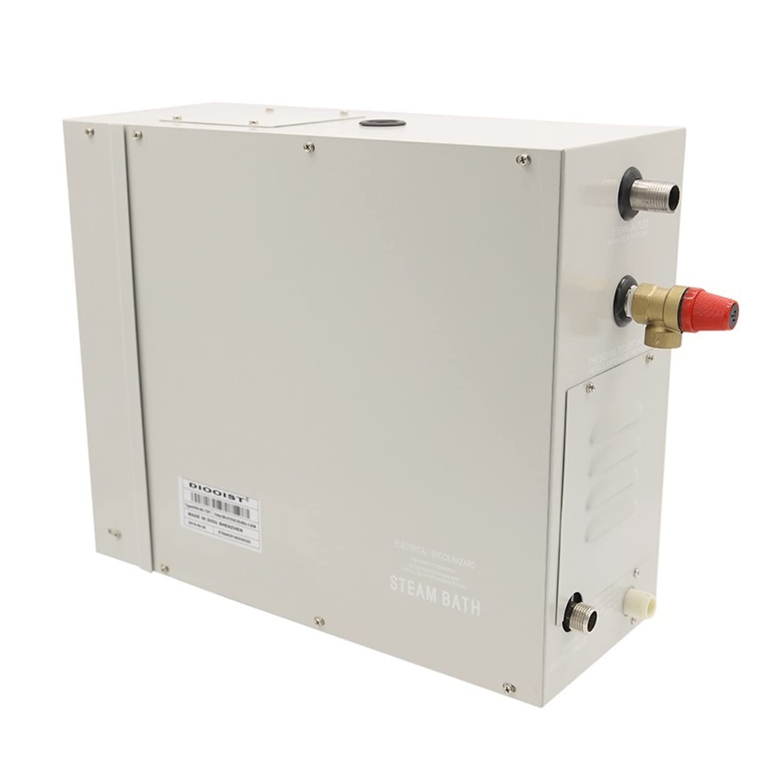 Elektrischer Saunaofen, Kommerzieller Selbstdraining-Dampfgenerator Duschsystem Dampfbad Generator Sauna Spa Dampfgenerator mit digitalem Touch Controller(10.5kw)