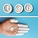 DJCIW 100PCS Disposable Latex Finger Cots,Medium Size, Fingertip Protector Gloves for Electronics Repair, Crafts, Medical Use and Industrial Applications,Thumb Covers for Finger Protection White