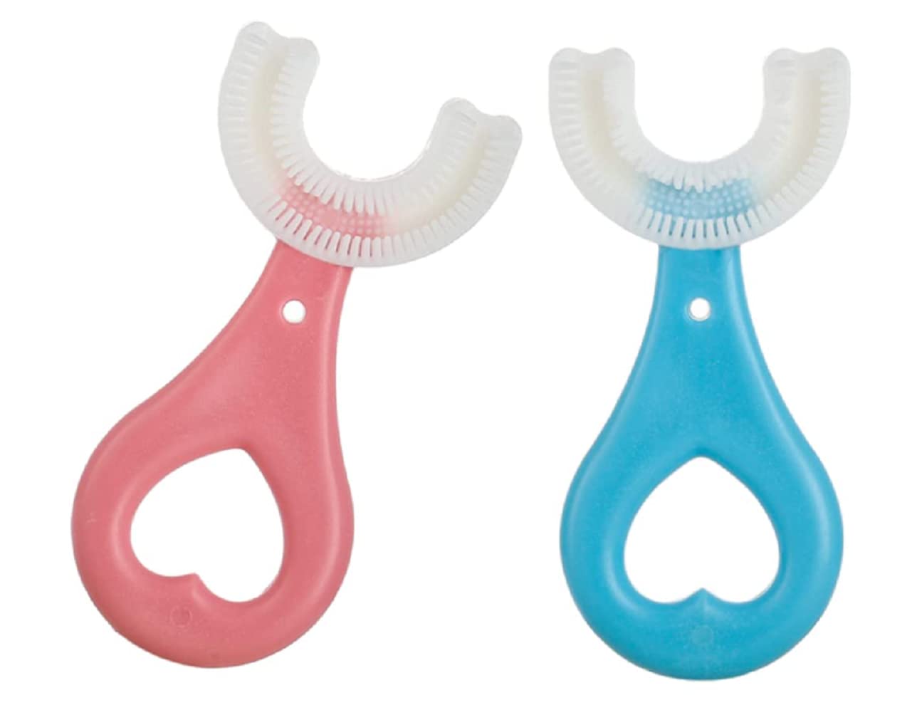 Vin® U-Shaped Toothbrush for Kids, 2-6 Years Kids Baby Infant Toothbrush, Food Grade Ultra Soft Silicone Brush Head, Whole Mouth Cleaning Tool (Pack of 2)-picture-10