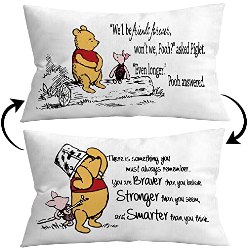 Reversible Pillowcase - Birthday Gifts for Kids Room Decor, 12x20 In, White