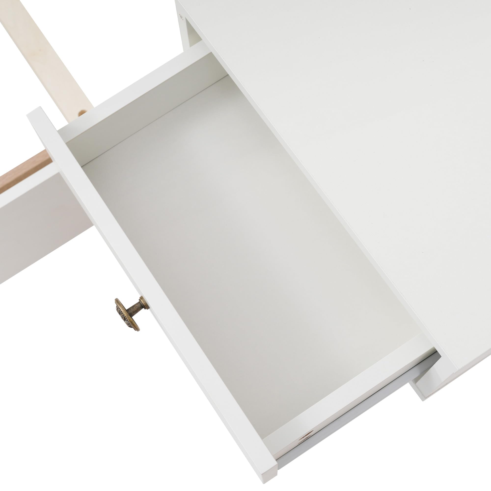 Doppelbett Bettanlage mit 2 LED Nachtkommoden& USB C Steckdose 180 x 200 cm Holzbett inkl. 2 Nachttischen Schlafzimmer Komplett-205x284x90.5 cm(T/B/H) Set in Eiche Sonoma/Weiß(Ohne Matratze)