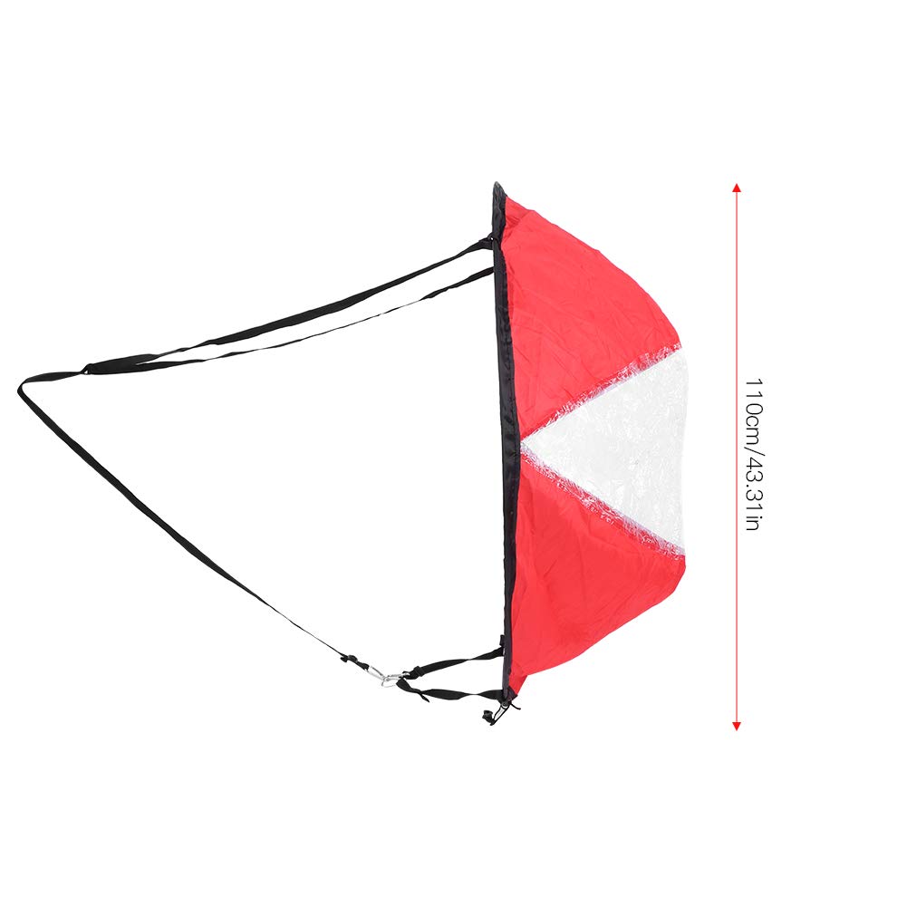 Brrnoo Voile de Vent pour Kayak et Canoë Voile Compacte en Polyester Léger
