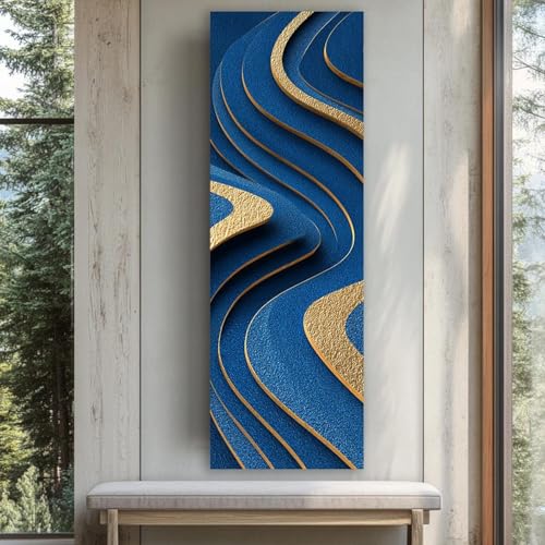 Tableau vertical allongé sur toile 45x135cm pour salon et chambre