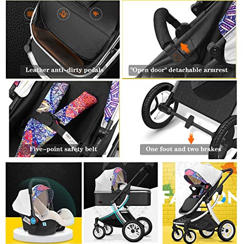 Babywandelwagen Voor Pasgeboren Kinderwagen, Reissysteem Wandelwagen En Autostoel, Autostoelwagen Combo's, Kinderwagen 3… - Afbeelding 6