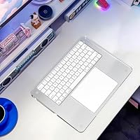 Transparente Acryl Halterung & Handballenauflage kompatibel mit Apple Magic Keyboard & Magic Trackpad 2/3, Ergonomisches Tastatur-Tablett - Glasklar (Tastatur & Trackpad nicht enthalten) – Ansicht 6