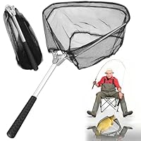 1 Stück Fischernetz Kescher Angeln Teleskop Kescher, Fischernetz Klappbar Kompakt Angel Kescher Teich Karpfenkescher Outdoor Fischkescher Angelzubehör Angeln Kescher für Kinder Erwachsene 