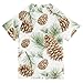Wudan Pine Cones Pine Branches Bathing Suit Kids Short Sleeves Rash Guard for Girls Swimwears Activewear for Toddler Boy 4T