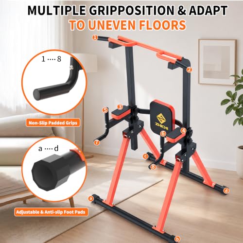 Z ZHICHI Foldable Pull-Up Dip Station Weight Capacity 450LB with Cushion by Z ZHICHI - Image 8
