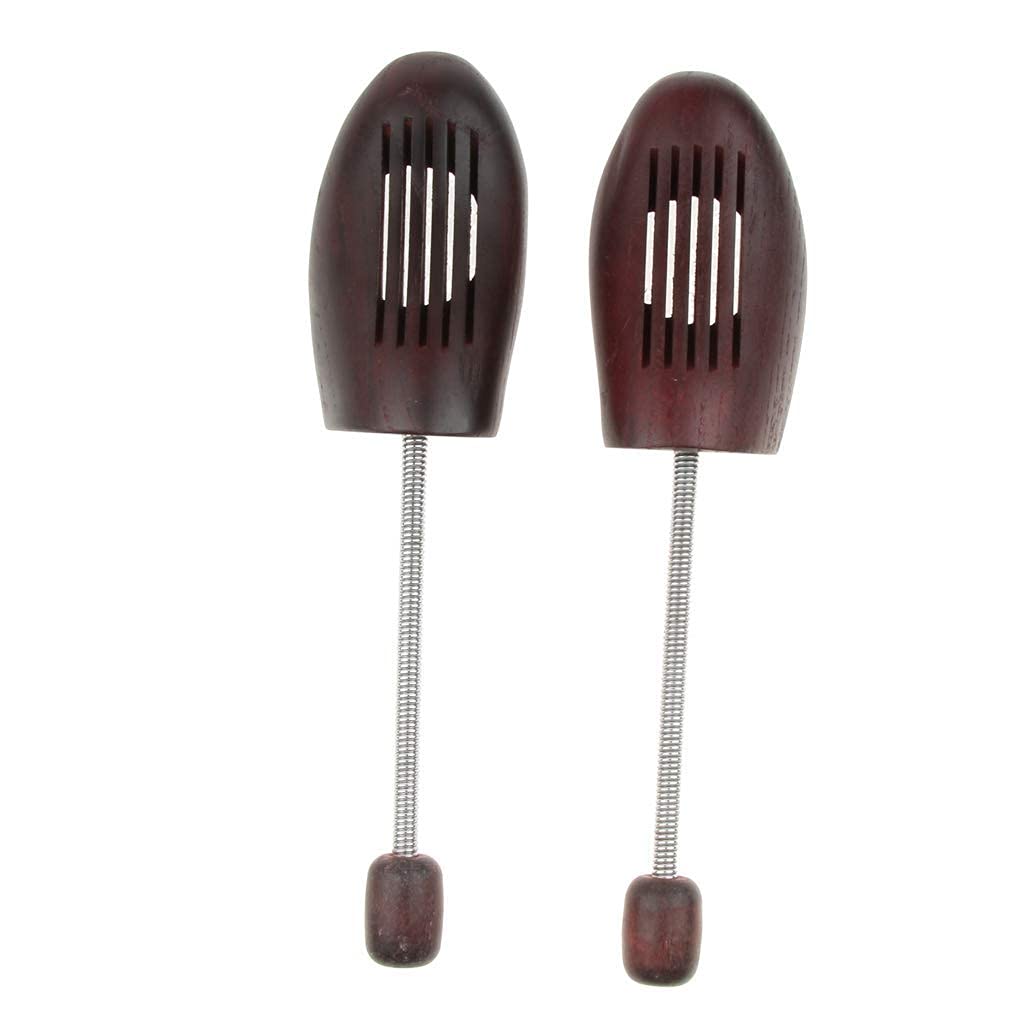 Skórzane rozciągacze do butów, Drewniane prawidła do butów Expander unisex brązowe 2 szt(Men)