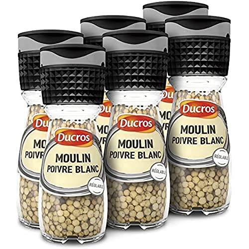 DUCROS - Moulin Poivre Blanc n°6 Classique 39 g - Lot de 6