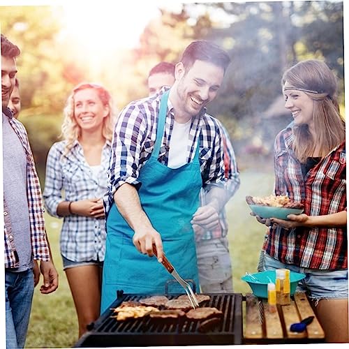 YARNOW 6 Pçs Inoxidável Seguro Metal Ao Ar Livre Para Espetos De Madeira Turner Grill Garfo De Pique