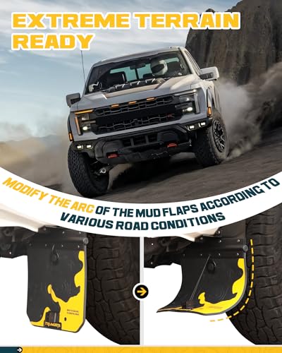 Image of Trumgeta 4PCS Upgraded Truck Mud Flaps Fit for Ford F-150 F150 Without Fender Flare 2021 2022 2023 2024 2025 2026 Splash Guards Mudflaps for Pickup Trucks Accessories