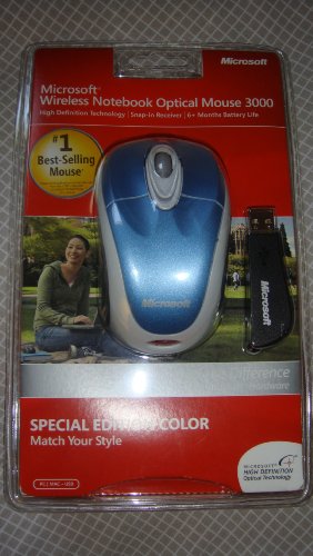 Microsoft BX3-00046 Wireless Notebook Optical Mouse 3000 - Special Edition Blue