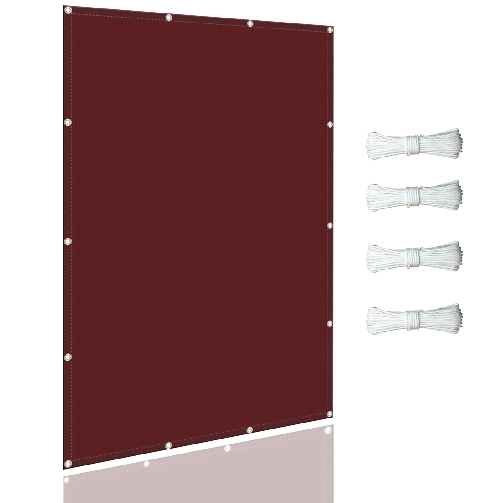 Voile d'ombrage extérieur vin rouge 2x9m anti-UV pour aménagement de terrasse et restaurant