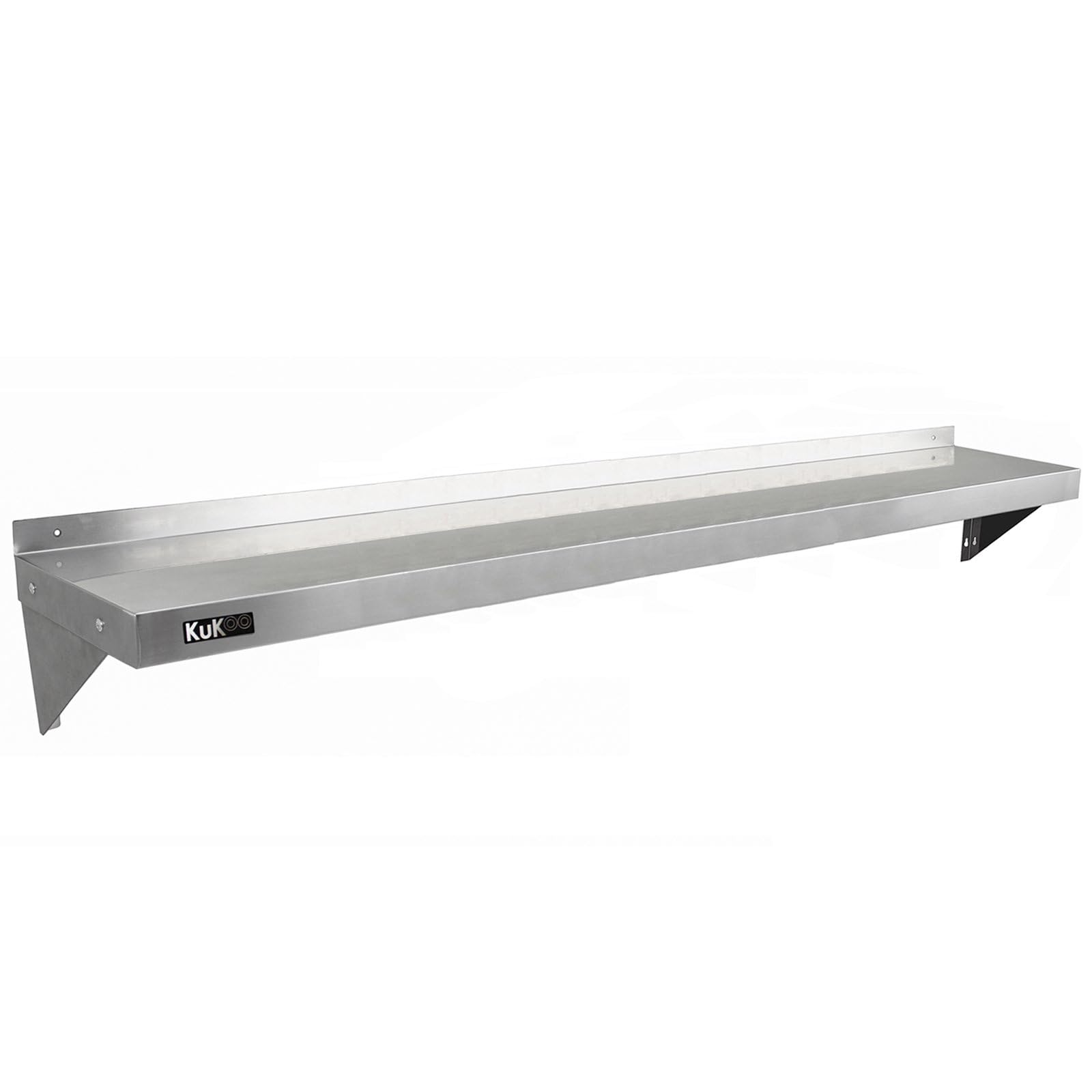 KuKoo - 2 Estantes de Pared 194cm x 30cm de Acero Inoxidable para Café, Bar y Restaurante Estante Cocina Organizador Estante Metalico Cocina Pared Kitchen Wall Shelves con 2 Paños Microfibra GRATIS