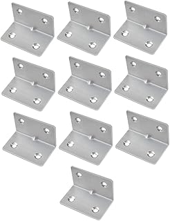 ULTECHNOVO 10pcs L-Shaped Tripod Bracket L Brackets Heavy Duty Metal Shelving Wall Floating Shelves Right Angle Shelf Bracket Right Angle Corner Brace Corner Angle Fitting Joint Fastener
