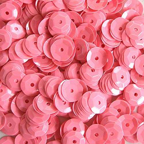 Sequins Cream Candy Pink 8mm Round Cup ~400 Pieces Loose HQ